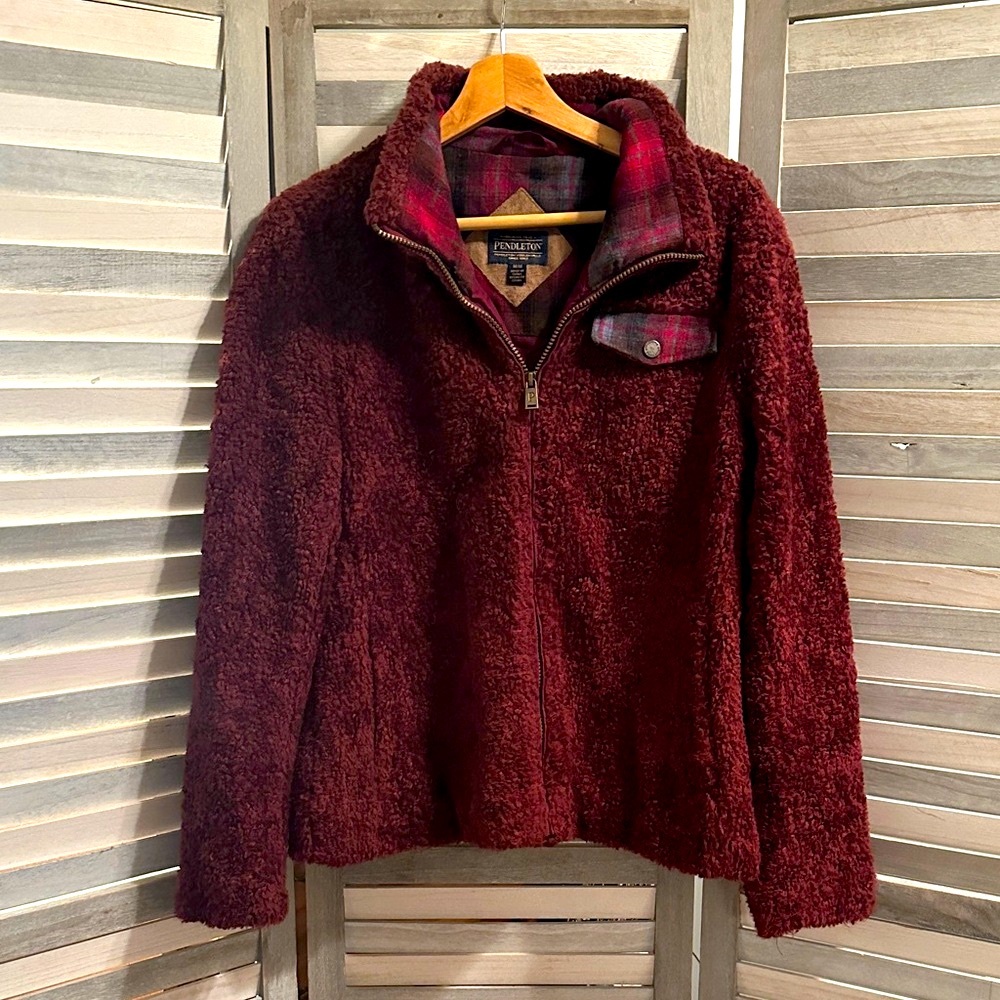 Pendleton Women's Deep Red Teddy Jacket - image 1